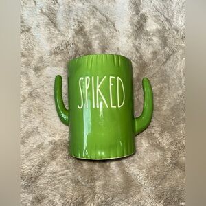 Rae Dunn Green Cactus Mug with 'Spiked' Text